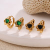 Wholesale 316L Stainless Steel Crown Love Earrings 18K Gold Plated Fashion Style