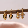 Wholesale 316L Stainless Steel Crown Love Earrings 18K Gold Plated Fashion Style