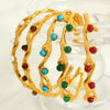Wholesale 316L Stainless Steel Cshaped Bracelet With French Retro Style And Electroplating Treatment