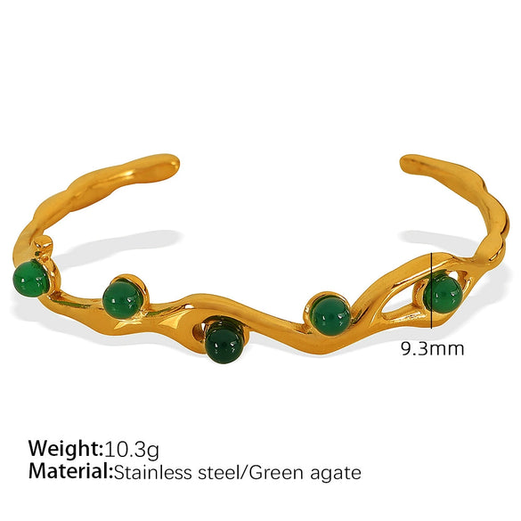 Wholesale 316L Stainless Steel Cshaped Bracelet With French Retro Style And Electroplating Treatment