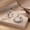 Wholesale Titanium Steel Cshaped Earrings With Micro Diamond Electroplating Niche Style And Letters Numbers Text Pattern For Women
