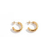 Wholesale Titanium Steel Cshaped Earrings With Micro Diamond Electroplating Niche Style And Letters Numbers Text Pattern For Women