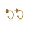 Wholesale Titanium Steel Cshaped Earrings With Styling Of Letters Numbers Text And Electroplating Design For Men