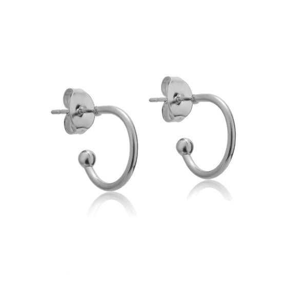 Wholesale Titanium Steel Cshaped Earrings With Styling Of Letters Numbers Text And Electroplating Design For Men