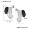 Wholesale Titanium Steel Cshaped Electroplated Geometric Personality Retro Style Earrings For Women