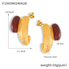 Wholesale Titanium Steel Cshaped Electroplated Geometric Personality Retro Style Earrings For Women