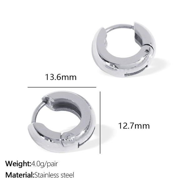 Wholesale 316L Stainless Steel Cshaped Geometric Earrings Gold Plated For Women Light Luxury Elegant Design