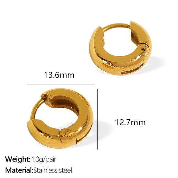 Wholesale 316L Stainless Steel Cshaped Geometric Earrings Gold Plated For Women Light Luxury Elegant Design