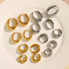 Wholesale 316L Stainless Steel Cshaped Geometric Earrings Gold Plated For Women Light Luxury Elegant Design
