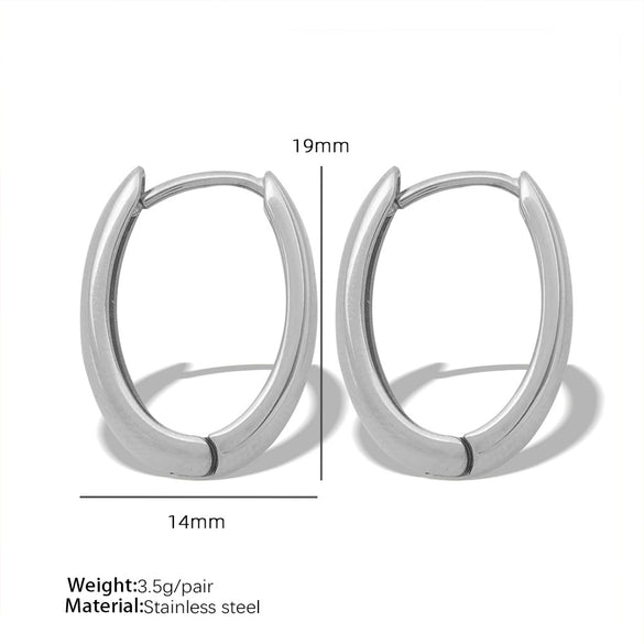 Wholesale 316L Stainless Steel Cshaped Geometric Earrings Gold Plated For Women Light Luxury Elegant Design