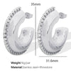 Wholesale 316L Stainless Steel Cshaped Glue Earrings And Ring Electroplated For Women