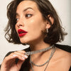 Wholesale Titanium Steel Cuban Hip Hop Geometric Punk Unisex Necklace With Electroplating And Snake Bone Chain