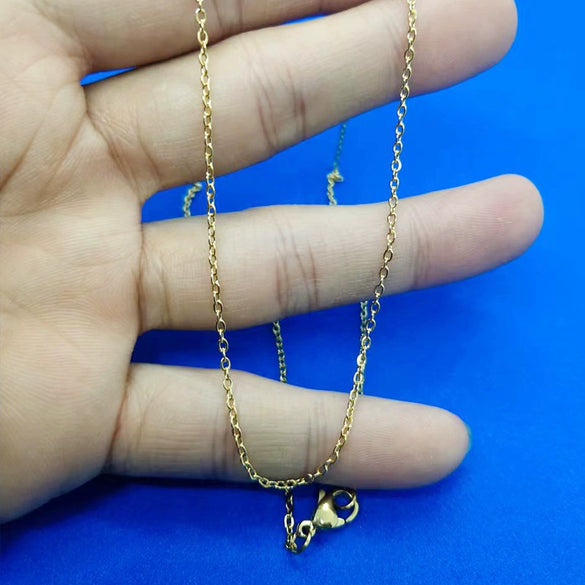 Wholesale Titanium Steel Cuban Hip Hop Geometric Punk Unisex Necklace With Electroplating And Snake Bone Chain