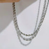Wholesale Titanium Steel Cuban Hip Hop Geometric Punk Unisex Necklace With Electroplating And Snake Bone Chain