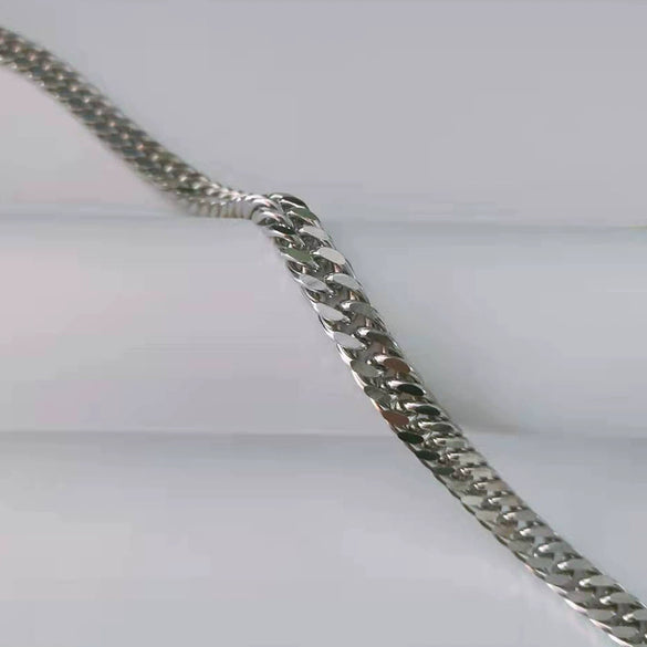 Wholesale Titanium Steel Cuban Hip Hop Geometric Punk Unisex Necklace With Electroplating And Snake Bone Chain