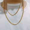 Wholesale Titanium Steel Cuban Hip Hop Geometric Punk Unisex Necklace With Electroplating And Snake Bone Chain