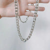 Wholesale Titanium Steel Cuban Hip Hop Geometric Punk Unisex Necklace With Electroplating And Snake Bone Chain