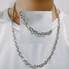 Wholesale Titanium Steel Cuban Hip Hop Geometric Punk Unisex Necklace With Electroplating And Snake Bone Chain