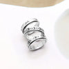 Wholesale Titanium Steel Decompression Rotating Star And Moon Ring With Geometric Style And Letters Numbers Text Pattern For Couple