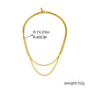 Wholesale Titanium Steel Double Layer Stacked Women's Necklace With Geometric Design And Electroplating Treatment