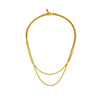Wholesale Titanium Steel Double Layer Stacked Women's Necklace With Geometric Design And Electroplating Treatment