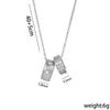 Wholesale Titanium Steel Double Ring Full Diamond Waist Necklace Clavicle Chain With Geometric Design And Gold Inlaid