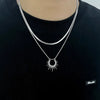 Wholesale Titanium Steel Doublelayer Stacked Ushaped Colored Glaze Bone Chain Necklace For Women Neutral Style Polishing Process