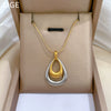 Wholesale Titanium Steel Doublelayer Water Drop Geometric Style Electroplated Unisex Necklace