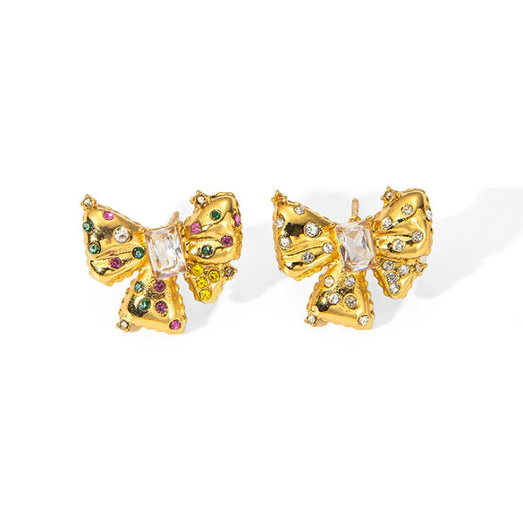 Wholesale Titanium Steel Drop Earrings Geometric Pattern Electroplated For Women Light Luxury Style