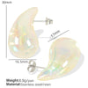 Wholesale 316L Stainless Steel Drop Shape Electroplated Earrings For Women Fashion Trendy Simple
