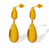 Wholesale 316L Stainless Steel Drop Shape Electroplating Women's Pendant Earrings