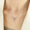 Wholesale 316L Stainless Steel Dropshaped Electroplated Simple Clavicle Necklace For Women