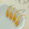 Wholesale 316L Stainless Steel Dropshaped Electroplated Women's Earrings
