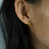 Wholesale 316L Stainless Steel Dropshaped Electroplated Women's Minimalist Original Design Earrings