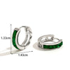 Wholesale Titanium Steel Dropshaped Geometric Diamondembedded Electroplated Women's Earrings
