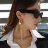 Wholesale Titanium Steel Ear Accessories Light Luxury High End Earrings In Geometric Design With Electroplating Treatment