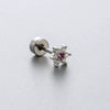 Wholesale Titanium Steel Ear Nail With Red And Purple Zircon Love Star And Heart Drop Shape Pendant Sweet Style