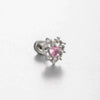 Wholesale Titanium Steel Ear Nails With Pink Cherry Bow For Women High Sense Style With Zircon Design