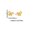 Wholesale Titanium Steel Earring Set Clavicle Chain And Bracelet With Bow Tie Styling And Electroplating