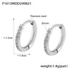 Wholesale Titanium Steel Earrings And Plain Ring Set With Zircon Pvd Gold Plated Niche Design Circle Ear Buckle Geometric Pattern