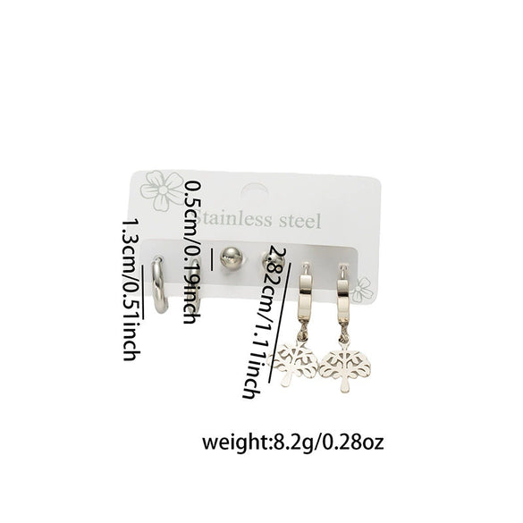 Wholesale Titanium Steel Earrings Fashion Geometric Heart Bow Tie Cross Design For Women