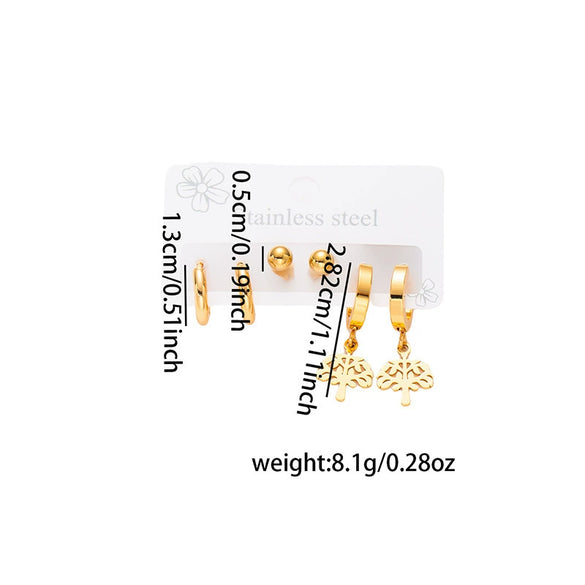 Wholesale Titanium Steel Earrings Fashion Geometric Heart Bow Tie Cross Design For Women