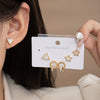 Wholesale Titanium Steel Earrings For Women Simple Geometric Triangle Circle Star Electroplated