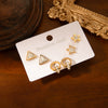 Wholesale Titanium Steel Earrings For Women Simple Geometric Triangle Circle Star Electroplated