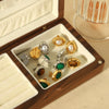 Wholesale Titanium Steel Earrings French Retro Style Geometric Inlaid Natural Stone For Ladies