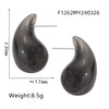 Wholesale 316L Stainless Steel Earrings Geometric Style Water Drop Shape Electroplated