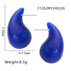 Wholesale 316L Stainless Steel Earrings Geometric Style Water Drop Shape Electroplated
