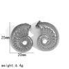 Wholesale Titanium Steel Earrings Inlaid With Pearls Flower Pattern Retro Minimalist Style For Women
