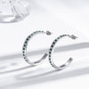 Wholesale Titanium Steel Earrings Retro Style Cshaped Electroplated With Letters Numbers Text Pattern