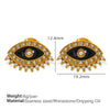 Wholesale 316L Stainless Steel Earrings With Devil Eye Design And Geometric Pattern Electroplating Treatment For Women Minimalist Style